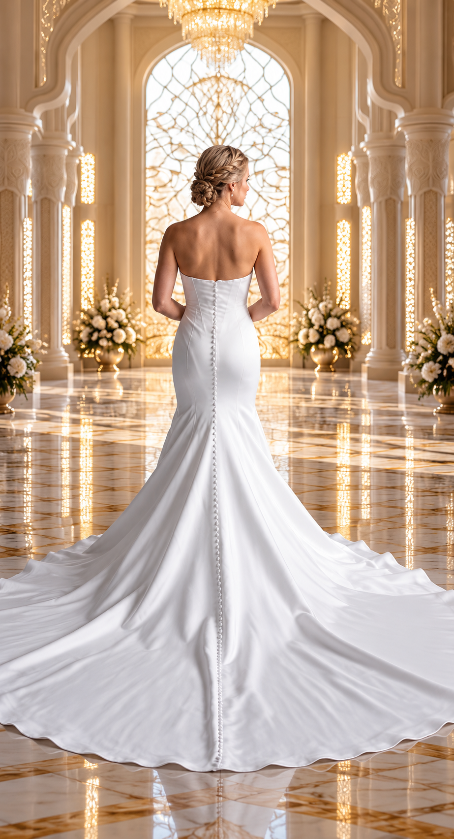 Mikado Mermaid Wedding Dress with Corset Back